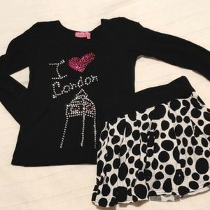 London top and skirt EUC 7/8